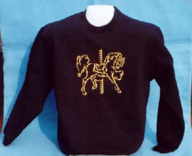 black embroidered sweatshirt