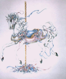 Blue saddle horse
