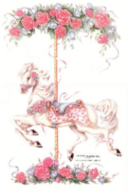 Blue saddle w/roses