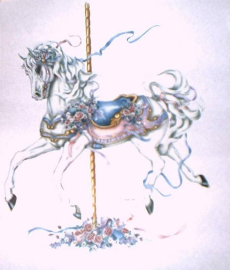 Blue saddle horse