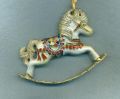 Enameled Rocking Horse Ornament