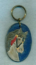 Painted Horse Head Key Chain
