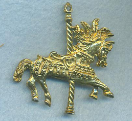 Gold Tone Illion\'s Horse Pin