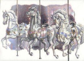 Three horses-bubbles